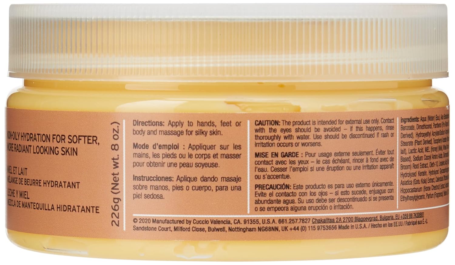 Cuccio Naturale Butter Blends - Ultra-Moisturizing, Renewing, Smoothing Scented Body Cream -  Milk & Honey - 8 Oz - Tanger USA