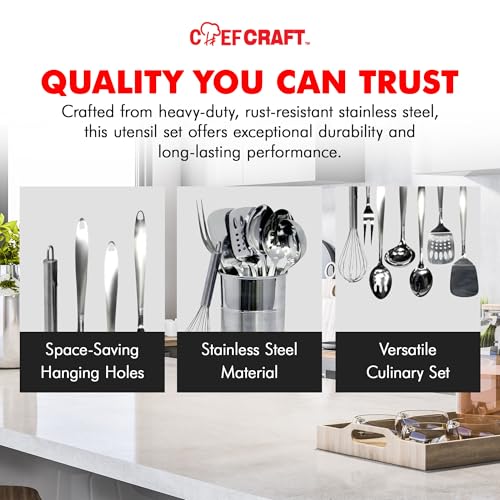 Chef Craft Select Kitchen Tool and Utensils, Stainless Steel