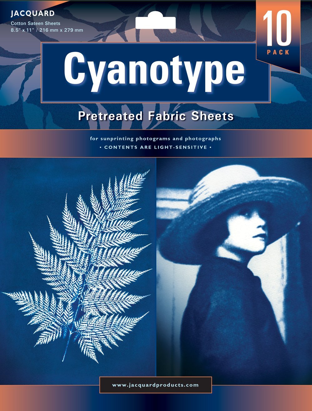 Jacquard Cyanotype Pretreated Fabric Sheets